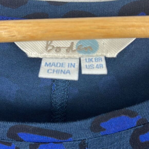 Boden crewneck animal print long sleeve tunic dress - Picture 2 of 6